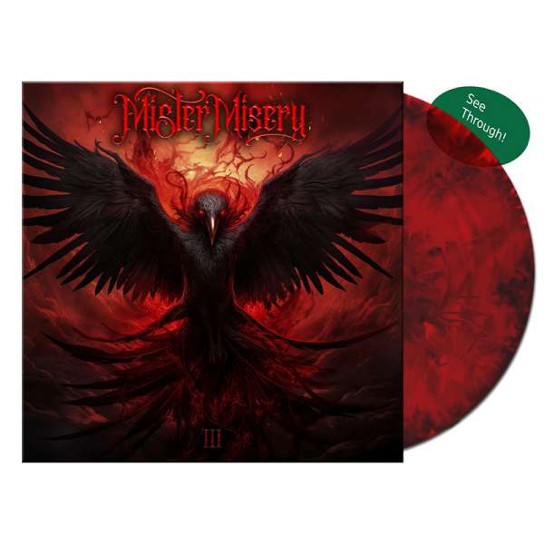 MISTER MISERY - Mister Misery - TRANSPARENT RED/BLACK MARBLED LP
