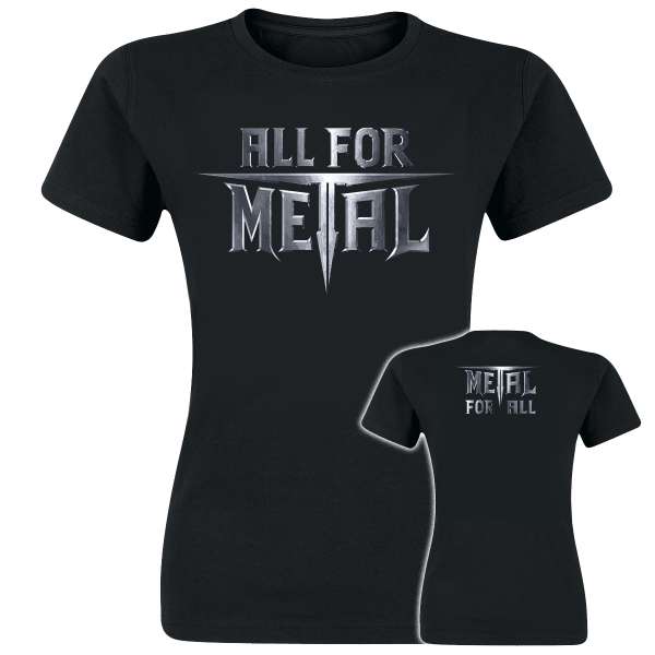 ALL FOR METAL - Legends Logo - Girlie-Shirt (Sizes S-XL)