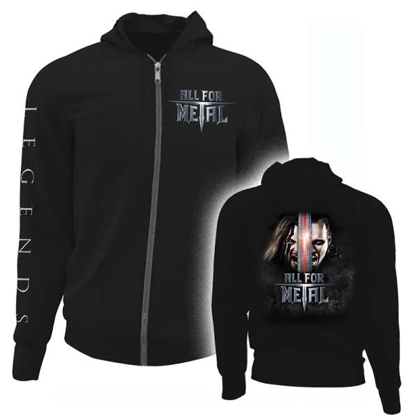 ALL FOR METAL - Legends Cover - Zipped Hooded Sweater (Sizes S-XXXL)