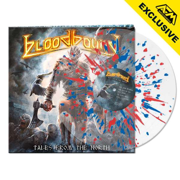 BLOODBOUND - Tales From The North - Ltd. Gatefold CLEAR w/ RED &amp; BLUE SPLATTER LP - Shop Exclusive!